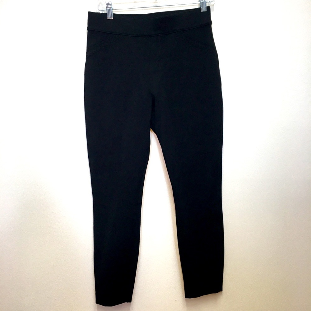 Spanx Ponte Knit Pants Medium Black Stretch Office Workwear